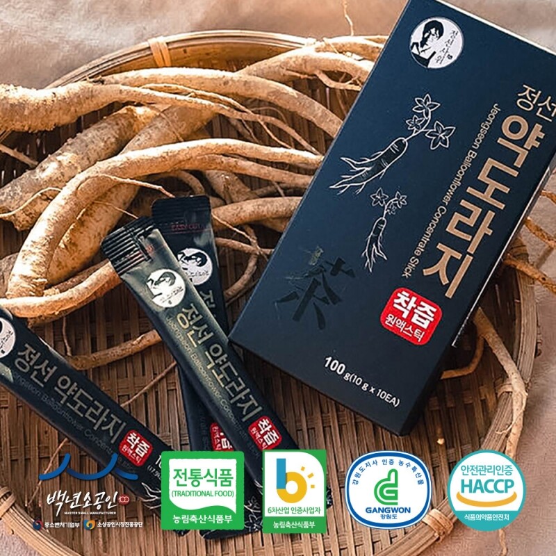 정선아라리한과농원,(혁신도시몰)정선 약도라지 착즙 원액 스틱 300g