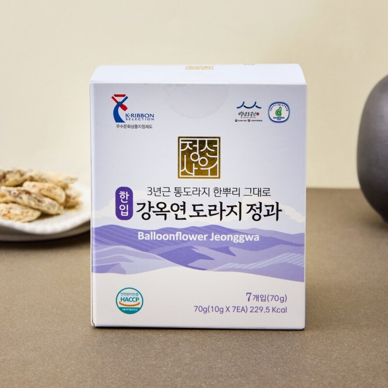 정선아라리한과농원,정선사위 국산 수제 콩고물 한입 도라지정과,더덕정과 70g