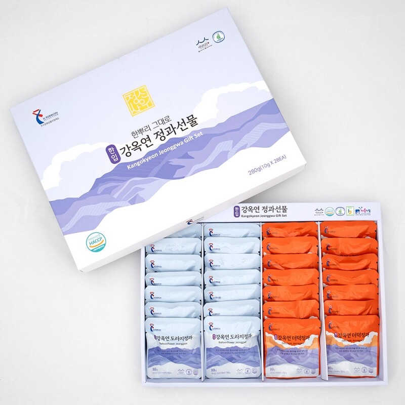 정선아라리한과농원,정선사위 국산 수제 콩고물 한뿌리 그대로 한입 도라지정과,더덕정과 280g
