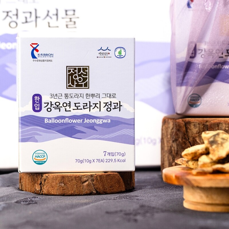 정선아라리한과농원,정선사위 국산 수제 콩고물 한입 도라지정과,더덕정과 70g